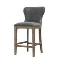 New Pacific Direct Dorsey Counter Stool Drift Wood Legs, Nubuck Charcoal 3900020-NCL